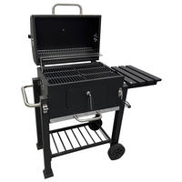 HOLZKOHLEGRILL  Schwarz  - Schwarz, KONVENTIONELL, Kunststoff/Metall (107/60/108cm) - Ambia Garden