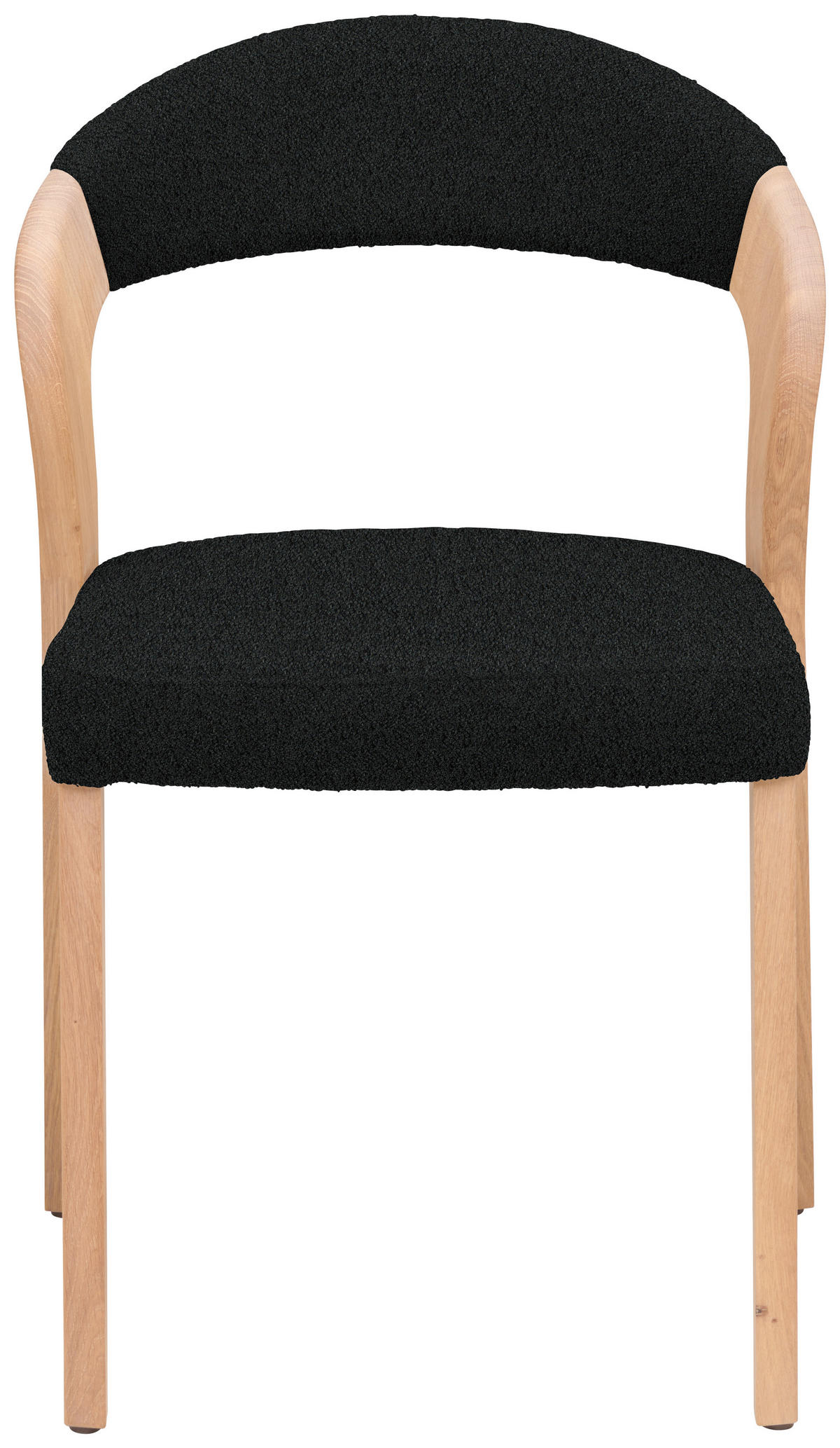 STUHL in Holz, Textil Schwarz, Wildeiche  - Wildeiche/Schwarz, Natur, Holz/Textil (55/79,5/55cm) - Voglauer