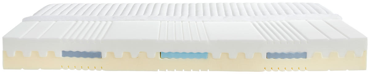 KALTSCHAUMMATRATZE 180/200 cm Höhe ca. 20 cm  - Weiß, Basics, Textil (180/200cm) - Sleeptex