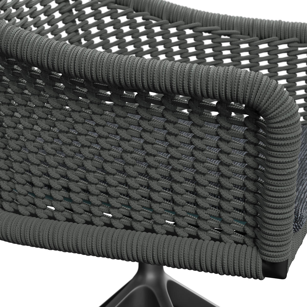 VRTNI STOL  aluminij antracit, zelena  - zelena/antracit, Basics, kovina/tekstil (56/78,5/62,5cm) - Amatio