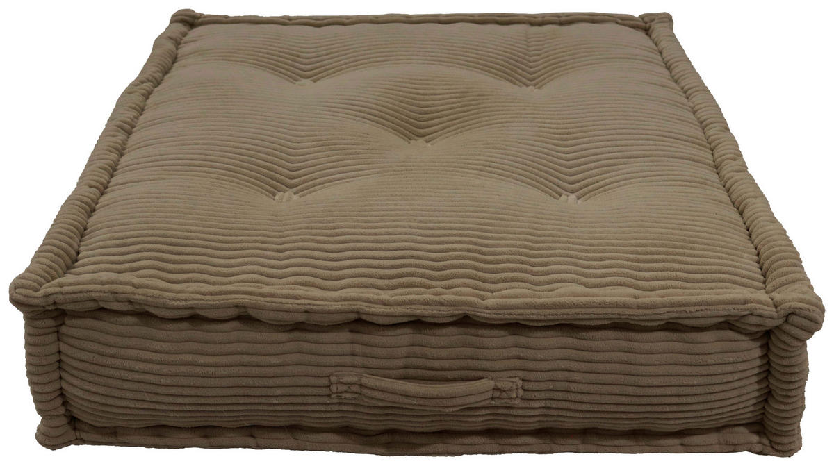 SOFAELEMENT in gerippt Beige  - Beige, Design, Textil (80/20/80cm) - P & B