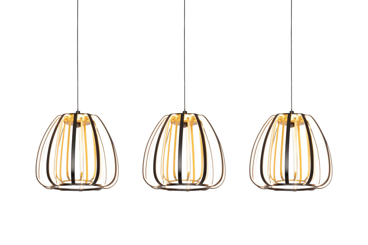 ZÁVĚSNÉ LED SVÍTIDLO, 95/23/150 cm  - černá/barvy zlata, Design, kov/plast (95/23/150cm) - Novel