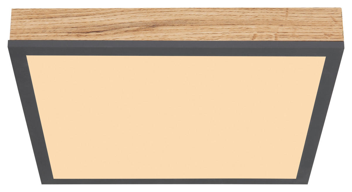 LED PANEL  - opal/grafitfärgad, Basics, metall/plast (30/30cm) - Globo