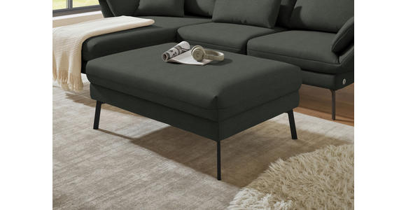 ECKSOFA  in Flachgewebe Grün  175-224/255-365 cm  - Schwarz/Grün, Design, Textil/Metall (175-224/255-365cm) - Dieter Knoll