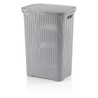 WÄSCHETONNE - Hellgrau, Basics, Kunststoff (33,5/60/43,5cm) - Kela