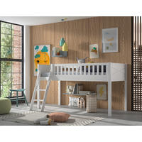 SPIELBETT Kiefer massiv 90/200 cm Weiß  - Naturfarben/Weiß, ROMANTIK / LANDHAUS, Holz (90/200cm) - Vipack