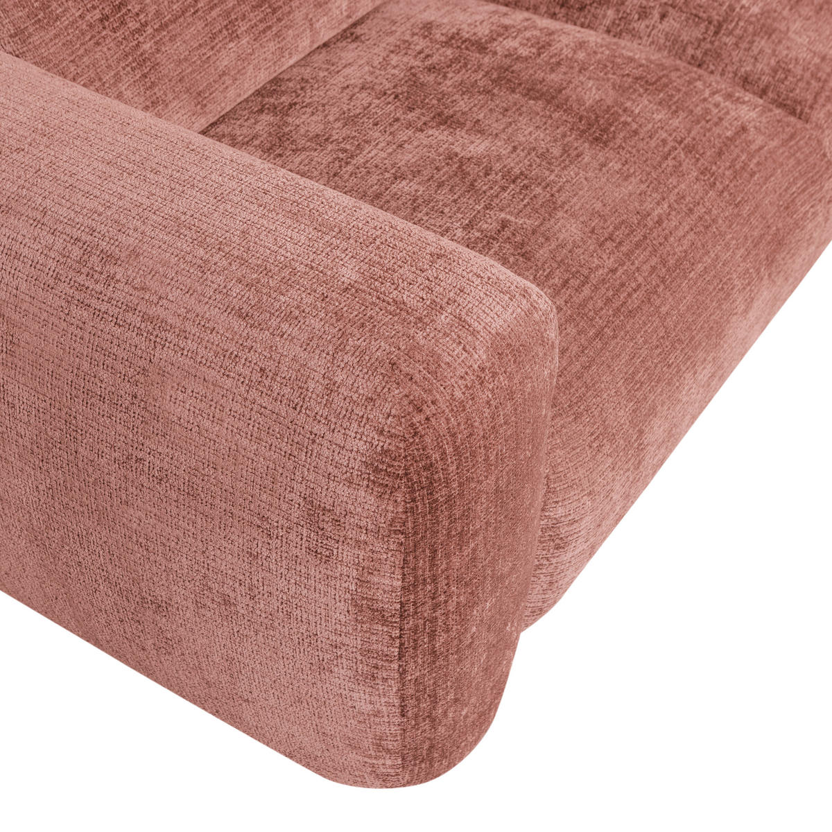ECKSOFA in Chenille Taupe, Pink  280/165 cm  - Taupe/Pink, Design, Kunststoff/Textil (280/165cm) - Livetastic