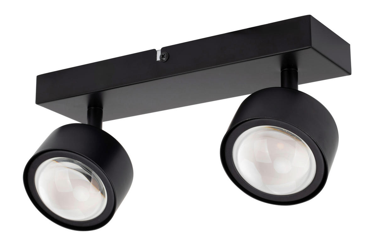 LED-STRAHLER Puk 25/8/10,8 cm   - Schwarz, Design, Metall (25/8/10,8cm) - Novel