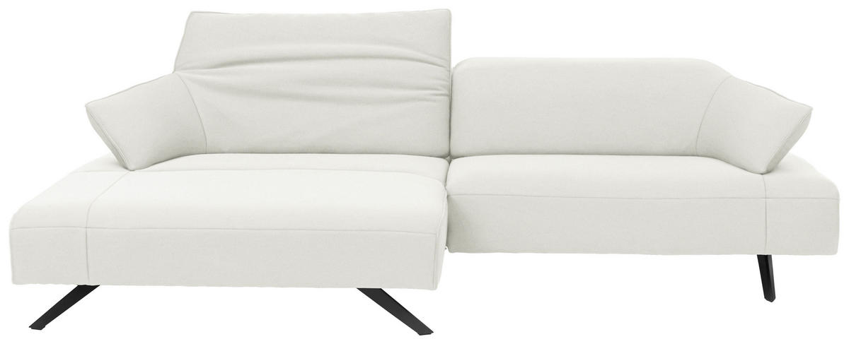ECKSOFA in Struktur Creme  165/276 cm  - Anthrazit/Creme, Design, Textil/Metall (165/276cm) - Himolla