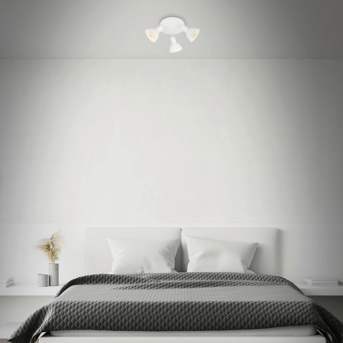 HLAVICA LED BODOVÉHO SVIETIDL, 19/11 cm  - biela, Design, kov (19/11cm)