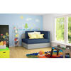 JUGEND- UND KINDERSOFA in Mikrovelours Blau, Grau  - Blau/Schwarz, Design, Kunststoff/Textil (104/60/75cm) - MID.YOU