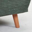 SCHLAFSOFA Cord Grün  - Eichefarben/Grün, Design, Holz/Textil (105/80/90cm) - Carryhome
