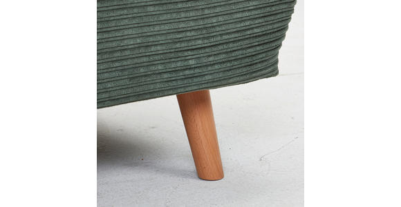 SCHLAFSOFA Cord Grün  - Eichefarben/Grün, Design, Holz/Textil (105/80/90cm) - Carryhome