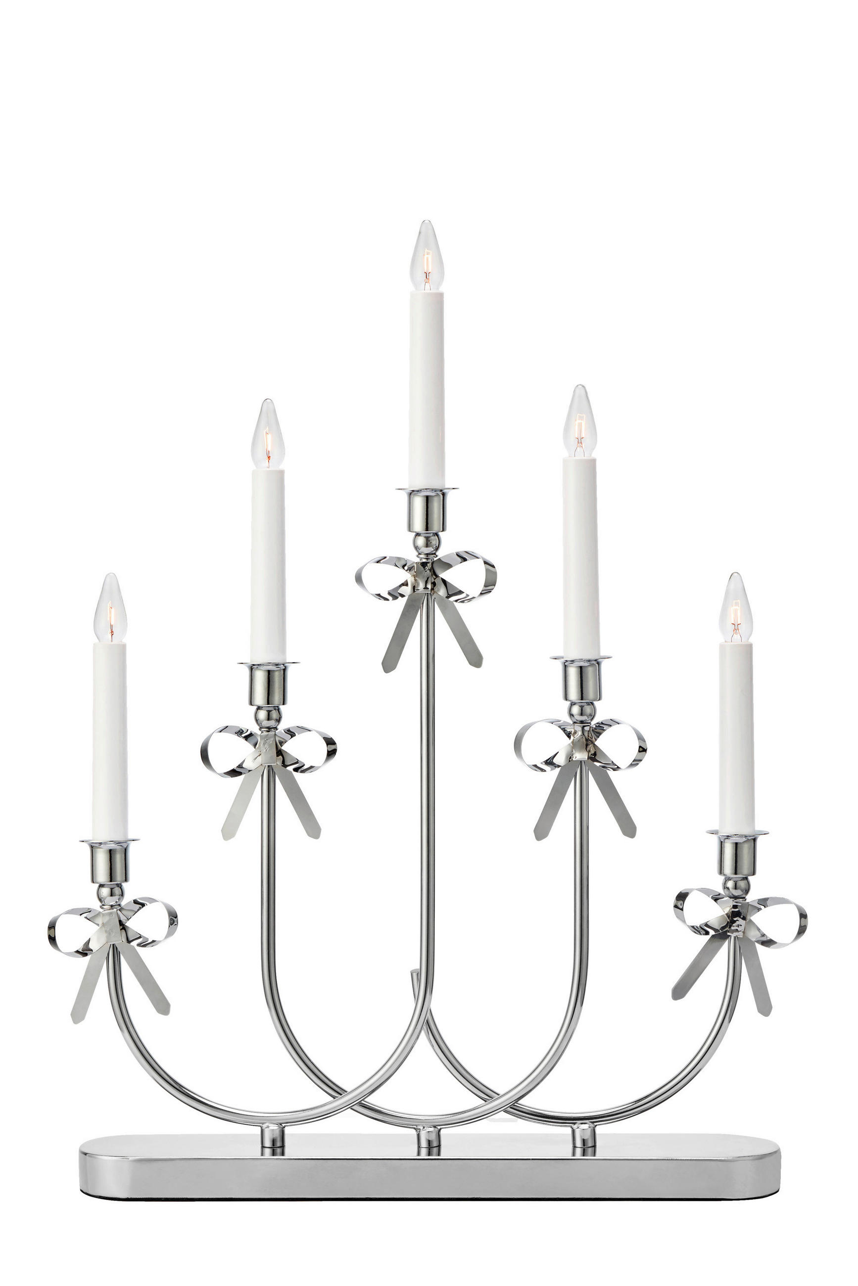 WEIHNACHTSPYRAMIDE EIRA  - Chromfarben/Weiß, Trend, Kunststoff/Metall (39/44,5/6cm) - Markslöjd