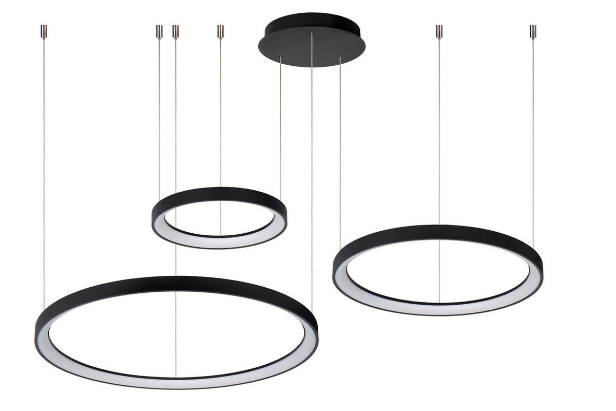 LED-PENDELLEUCHTE  - Schwarz, Design, Kunststoff (78/78/200cm) - Lucide