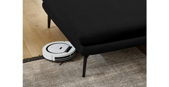 ECKSOFA in Echtleder Schwarz 180/310 cm - Schwarz, Design, Leder/Metall (180/310cm) - Dieter Knoll