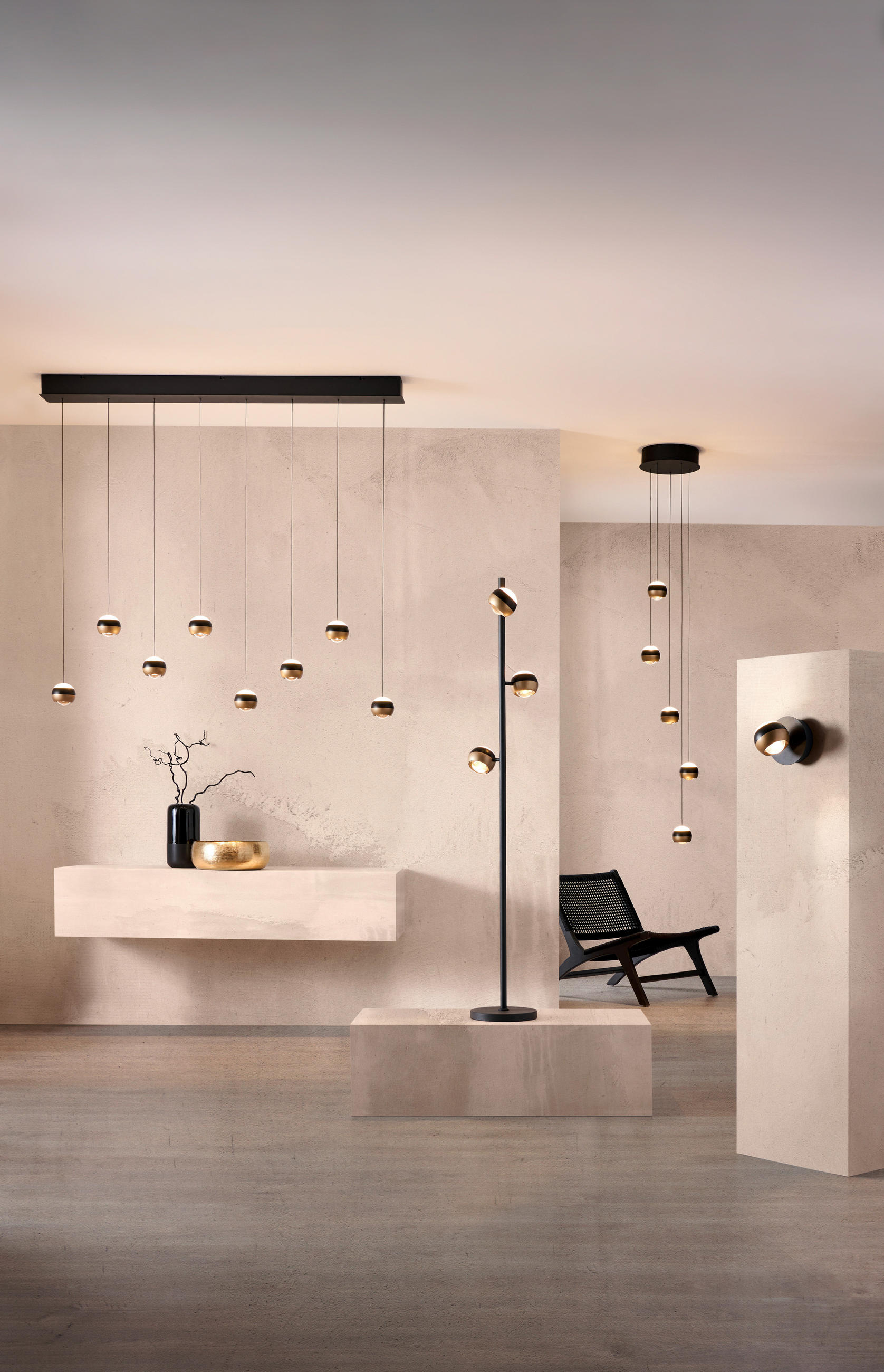LED-HÄNGELEUCHTE 150/13/200 cm - Schwarz, Design, Metall (150/13/200cm)