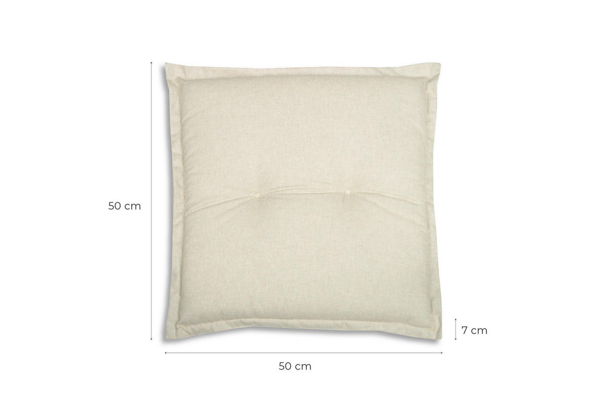 GARTENSITZKISSENSET in Beige  - Beige, Basics, Textil (50/7/50cm)