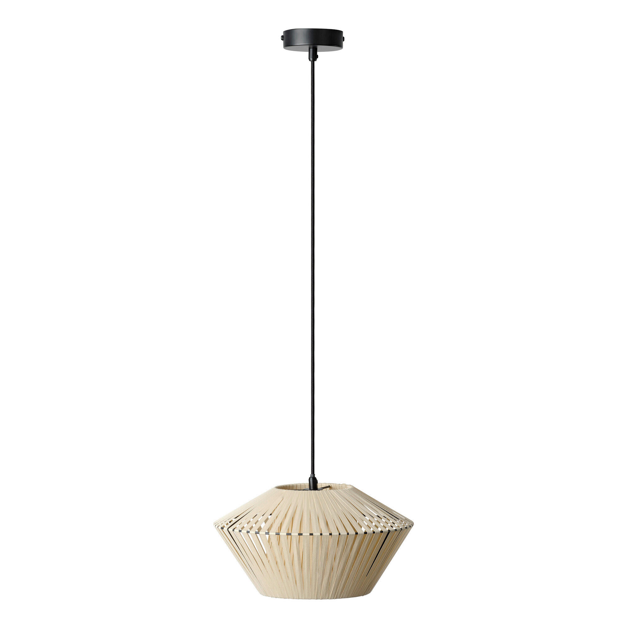 HÄNGELEUCHTE 30,5/120 cm  - Beige, Basics, Textil/Metall (30,5/120cm) - Osram