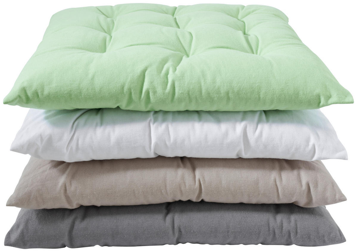 JASTUK ZA SEDENJE bela 40/40 cm  - bela, Osnovno, tekstil (40/40cm) - Boxxx