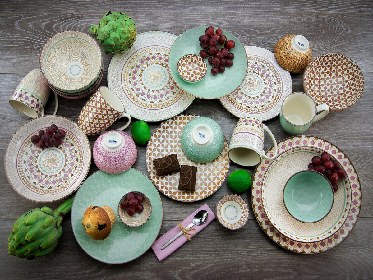 KOMBISERVICE Multicolor 16-teilig  - Multicolor, Basics, Keramik - Creatable