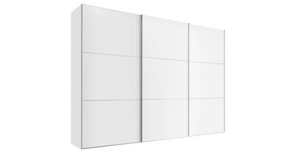 SCHWEBETÜRENSCHRANK  in Weiß  - Alufarben/Weiß, Holzwerkstoff/Metall (249/222/68cm) - Moderano