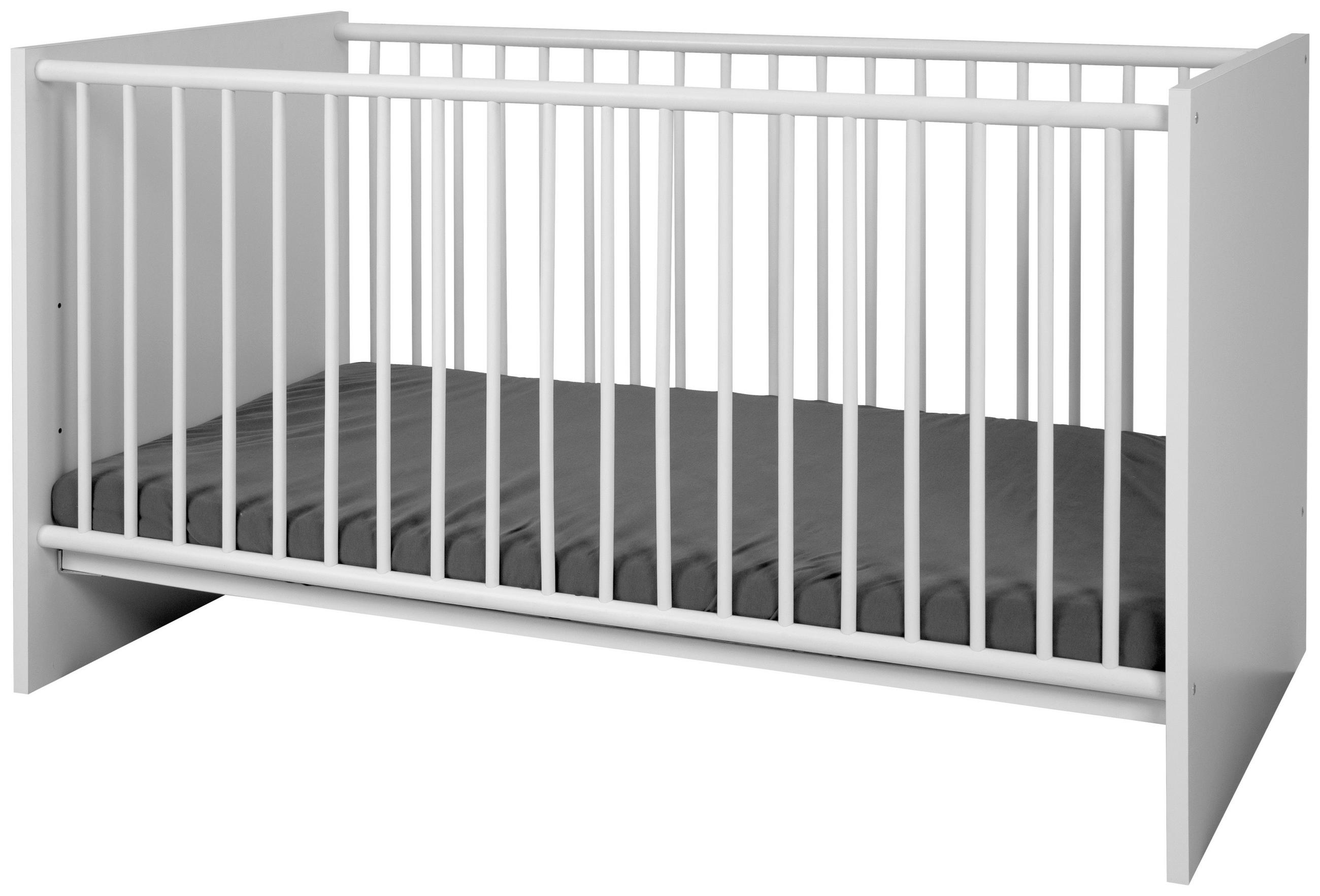 P & B POSTÝLKA S PŘÍČKAMI, 70/140 cm, bílá