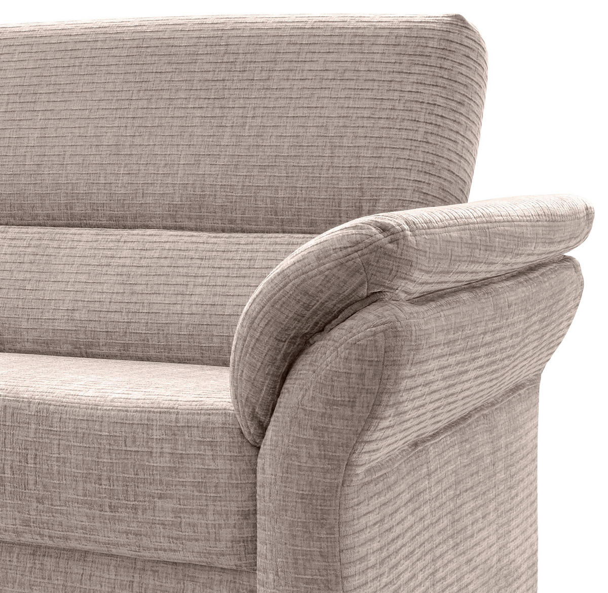 2-SITZER-SOFA in Mikrofaser Beige  - Beige/Schwarz, Modern, Holz/Textil (147/90/89cm) - Livetastic