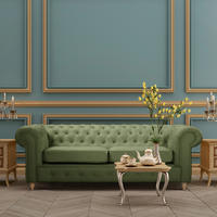 SCHLAFSOFA Laura in Mikrofaser Dunkelgrün  - Dunkelgrün/Braun, Design, Holz/Textil (218/74/91cm) - P & B