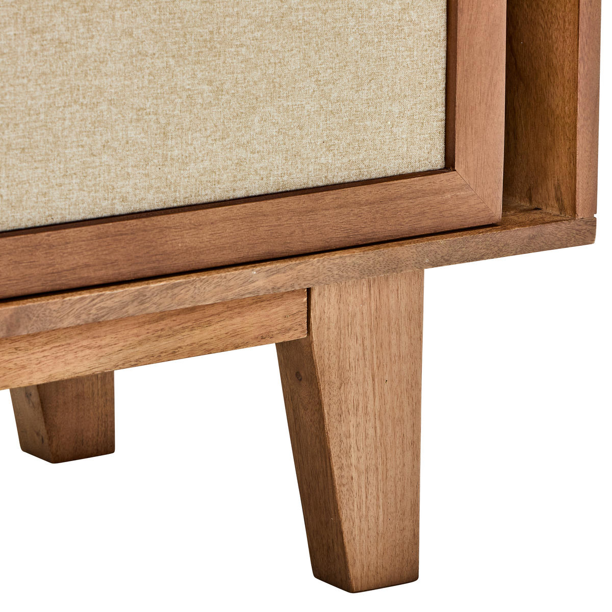 KOMMODE  in 120/45/76 cm  - Hellgrau/Naturfarben, Design, Holz/Textil (120/45/76cm) - Livetastic