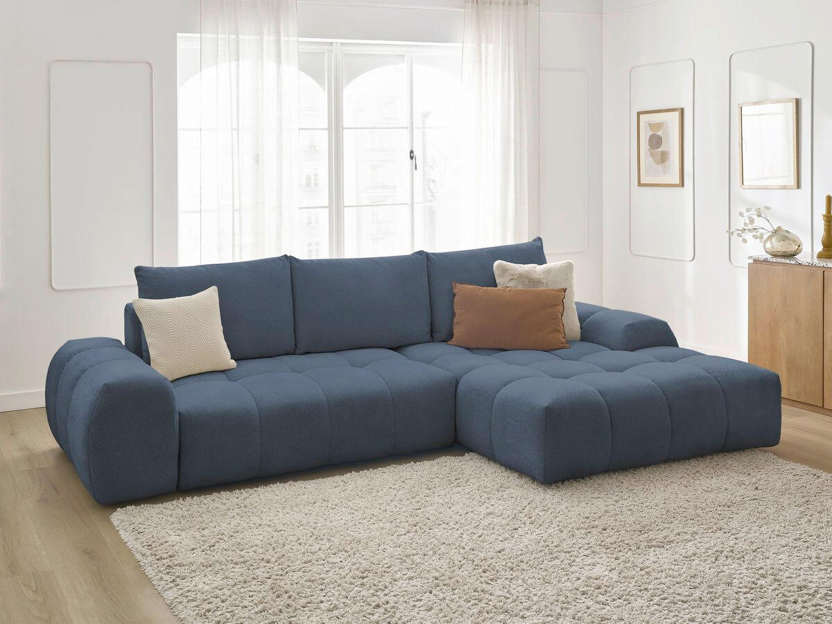 XXXLutz Eckschlafsofa Everest Dunkelblau 318x180 cm