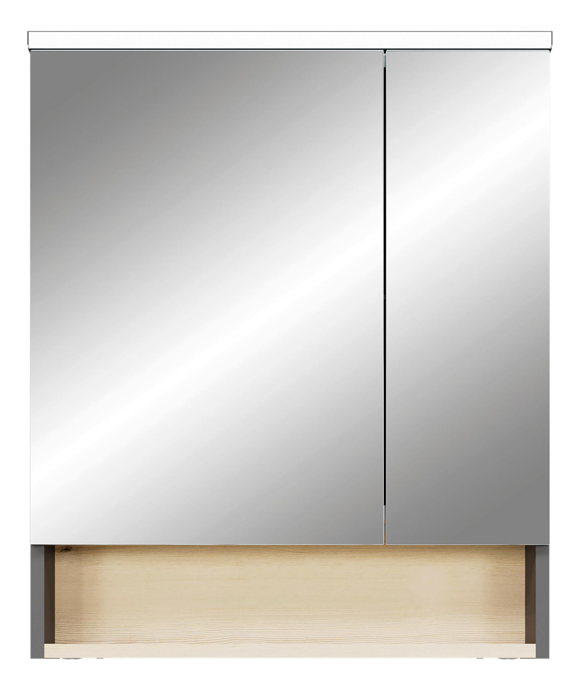 Pelipal Spiegelschrank Quickset 394 Dunkelgrau 60x71.6x21.4 cm