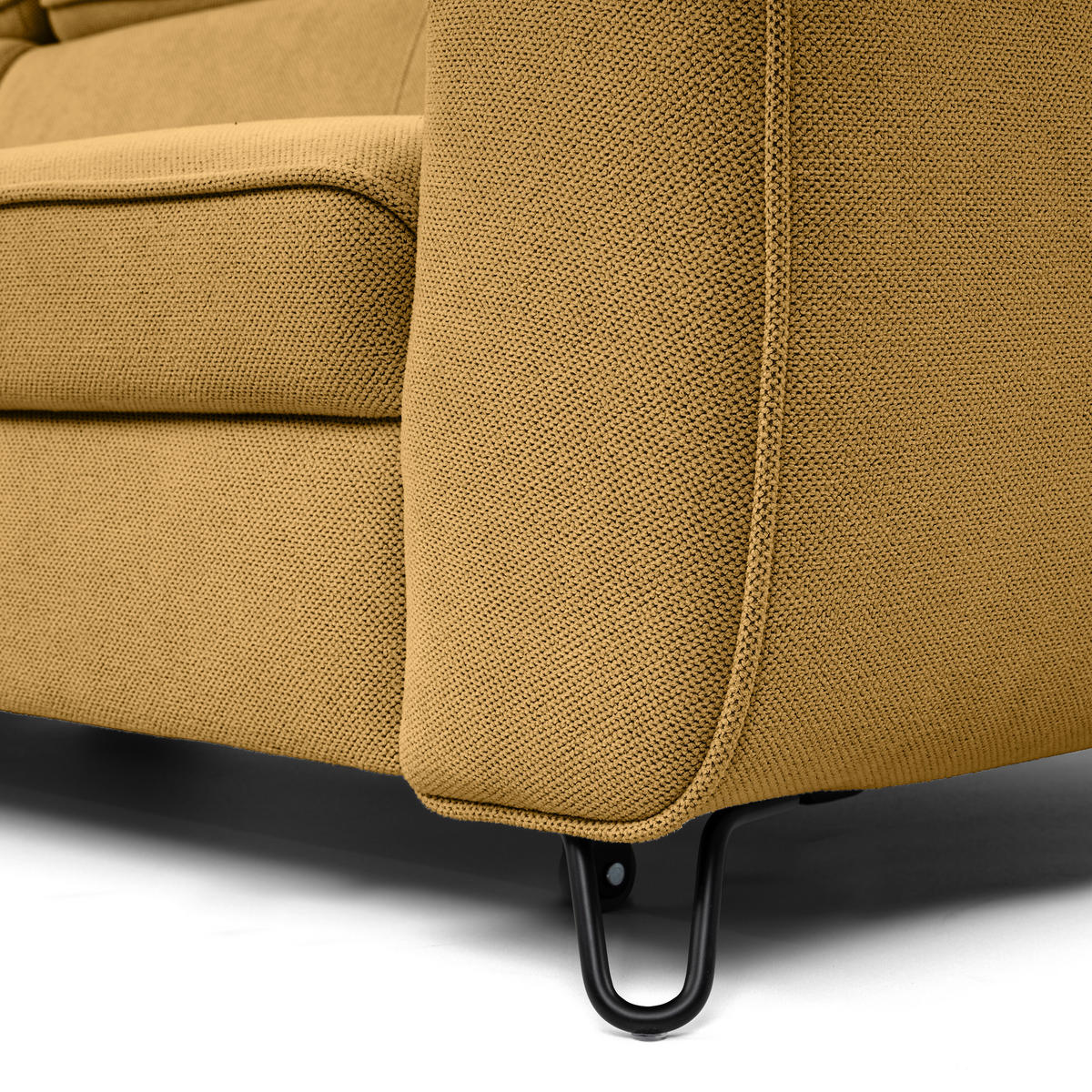 ECKSOFA inkl. Funktion Idylla Currygelb Flachgewebe  - Currygelb/Schwarz, Design, Textil/Metall (200/250cm) - Stylife