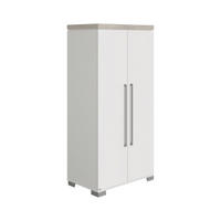 BABYKLEIDERSCHRANK Kira Eiche Nautik/Kreideweiß Weiß, Eichefarben, Grau  - Eichefarben/Silberfarben, Basics, Holzwerkstoff/Metall (94,8/193,1/55,6cm) - Paidi