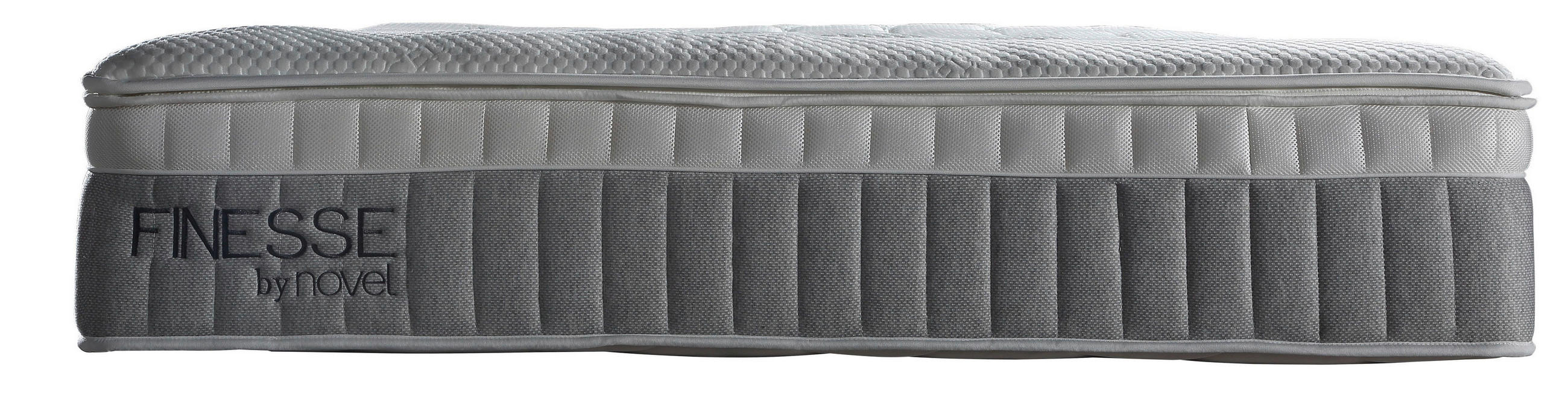 BOXSPRINGMATRATZE - Weiß/Grau, Basics, Textil (90/200cm) - Novel