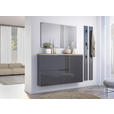 HÄNGESCHUHSCHRANK 140/82/19 cm  - Eichefarben/Anthrazit Hochglanz, Design, Holzwerkstoff/Metall (140/82/19cm) - Xora