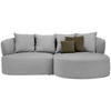 ECKSOFA in Bouclé Taupe  235/166 cm  - Taupe/Schwarz, MODERN, Kunststoff/Textil (235/166cm) - Hom`in