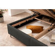POLSTERBETT Matratze, Lattenrost, Topper Anthrazit 160/200 cm  - Anthrazit/Schwarz, KONVENTIONELL, Leder/Holz (160/200cm) - Novel