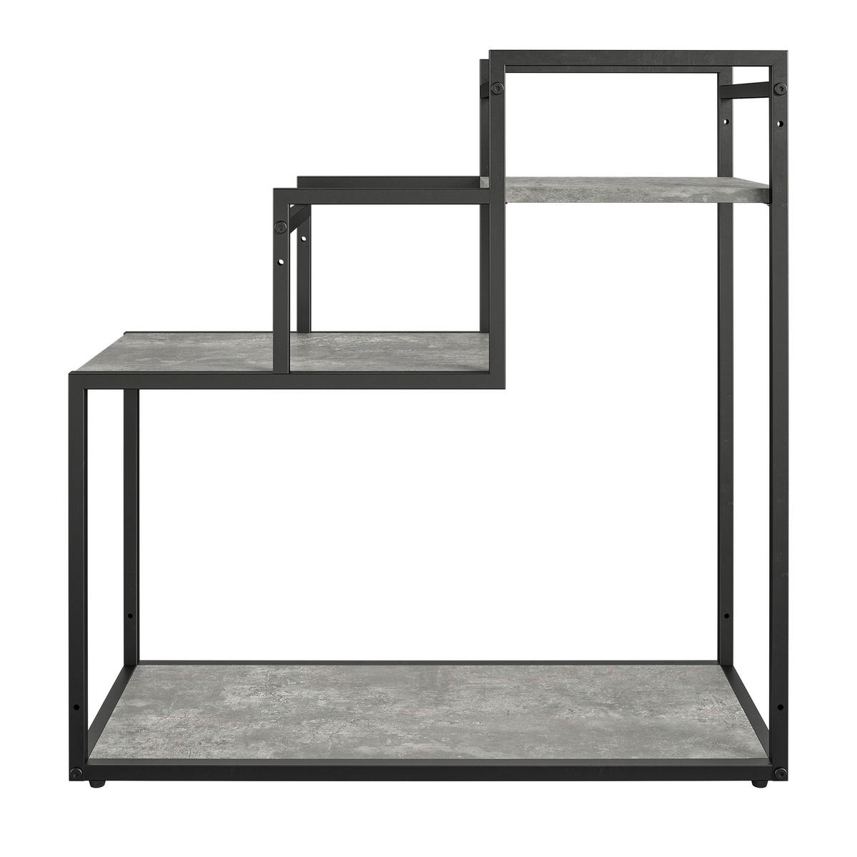 BLUMENSTÄNDER in Metall, Holzwerkstoff  - Schwarz/Grau, Design, Holzwerkstoff/Metall (58/58/23cm) - MID.YOU