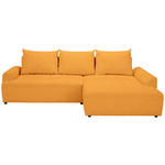 ECKSOFA in Mikrofaser Senfgelb  - Senfgelb/Schwarz, KONVENTIONELL, Kunststoff/Textil (295/169cm) - Carryhome