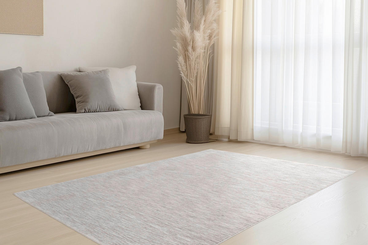 FLACHWEBETEPPICH 160/230 cm Silberfarben rechteckig  - Silberfarben, Basics, Textil (160/230cm) - Kayoom