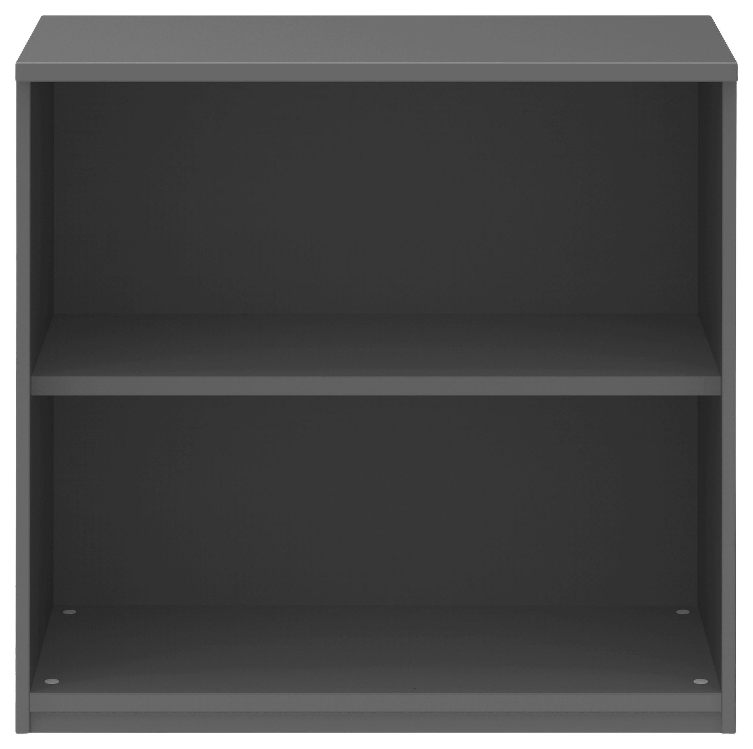 AKTENREGAL Anthrazit - Anthrazit, KONVENTIONELL, Holzwerkstoff (80/76,5/43cm) - Moderano