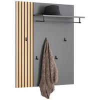GARDEROBENPANEEL  in 85/111/32 cm  - Anthrazit/Naturfarben, Design, Holz/Holzwerkstoff (85/111/32cm) - Dieter Knoll