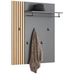 GARDEROBENPANEEL  in 85/111/32 cm  - Anthrazit/Naturfarben, Design, Holz/Holzwerkstoff (85/111/32cm) - Dieter Knoll