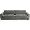 BIGSOFA Cord Grau  - Schwarz/Grau, MODERN, Textil (264/83/126cm) - Trendmanufaktur