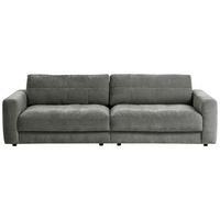 BIGSOFA Cord Grau  - Schwarz/Grau, MODERN, Textil (264/83/126cm) - Trendmanufaktur