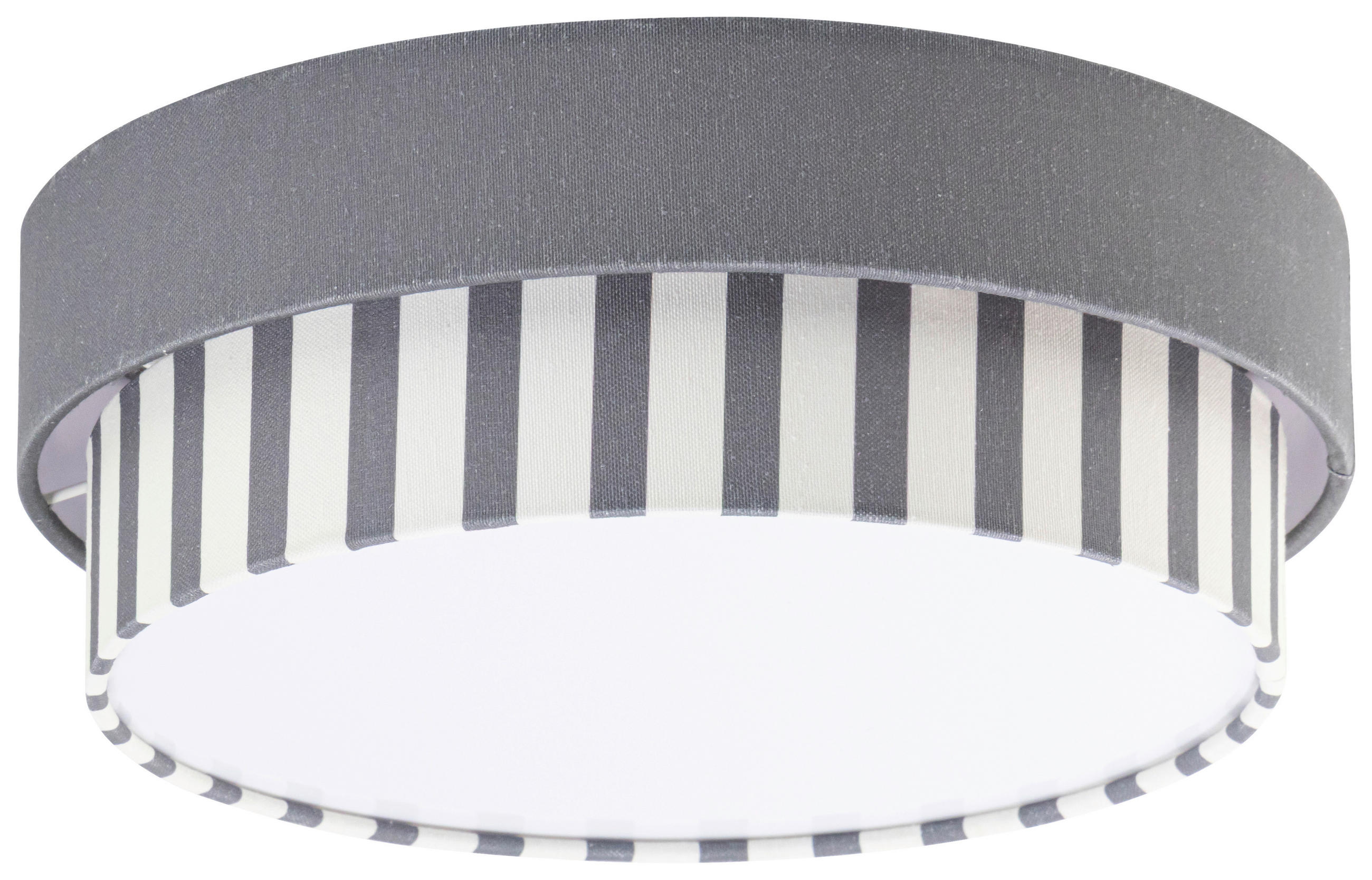 DECKENLEUCHTE 37/13 cm   - Naturfarben/Grau, MODERN, Kunststoff/Textil (37/13cm) - Novel
