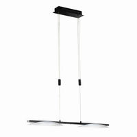 LED-HÄNGELEUCHTE Kop 84/90-150 cm   - Schwarz, Design, Metall (84/90-150cm) - Fischer & Honsel