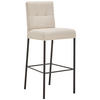 BARHOCKER Webstoff Schwarz, Beige Eisen Stoffauswahl  - Beige/Schwarz, Design, Textil/Metall (42/102/50cm) - home24