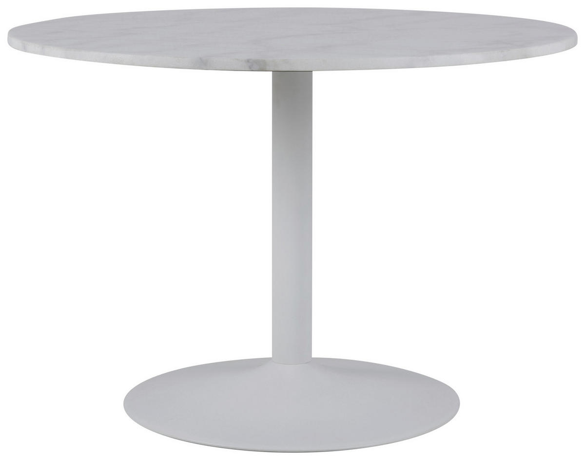 JEDILNA MIZA, bela  - bela, Trend, kamen/kovina (110/75cm) - Livetastic
